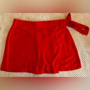 Women’s “True Craft” Vibrant Red Skort With Side Ties
